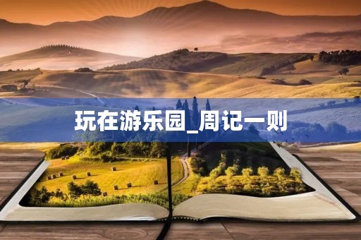 玩在游乐园_周记一则 玩在游乐园_周记一则