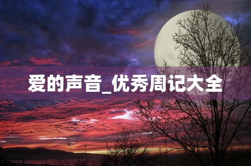 爱的声音_优秀周记大全