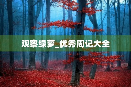 观察绿萝_优秀周记大全