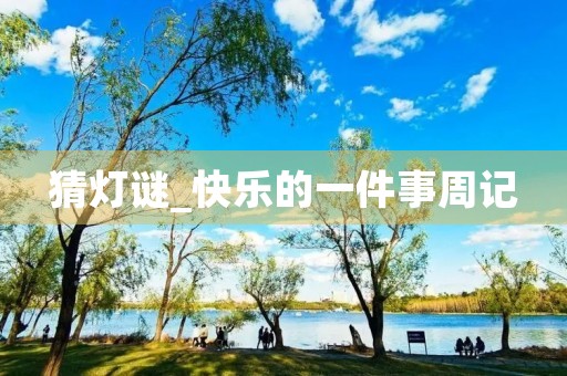 猜灯谜_快乐的一件事周记 猜灯谜_快乐的一件事周记