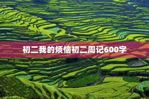 初二我的烦恼初二周记600字
初二我的烦恼初二周记600字