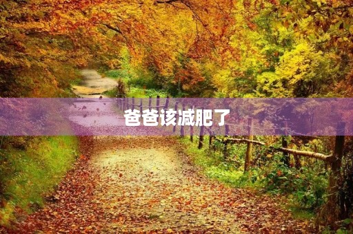 爸爸该减肥了