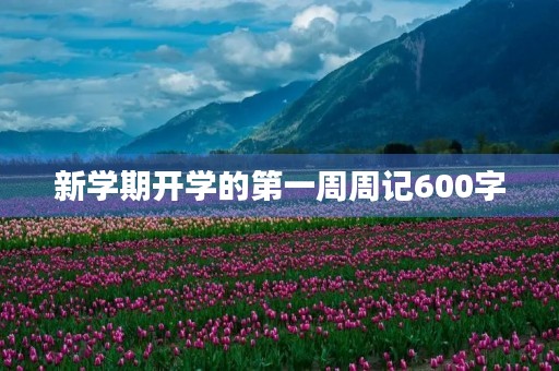 新学期开学的第一周周记600字 新学期开学的第一周周记600字