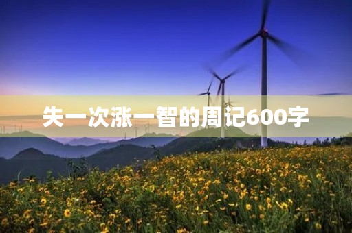 失一次涨一智的周记600字 失一次涨一智的周记600字