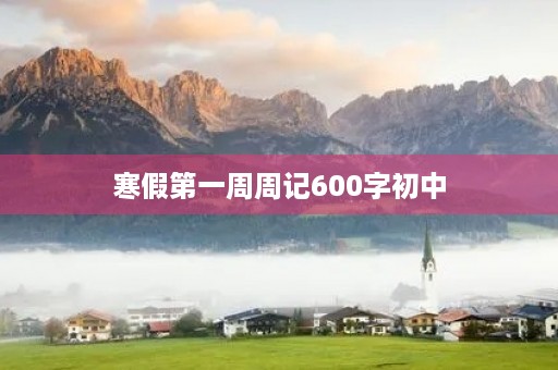 寒假第一周周记600字初中 寒假第一周周记600字初中