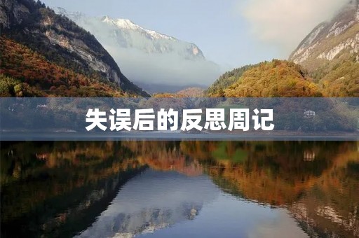 失误后的反思周记