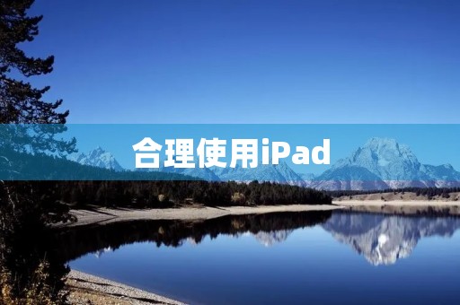 合理使用iPad 合理使用iPad