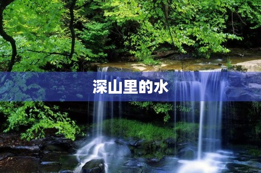 深山里的水 深山里的水