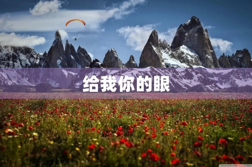 给我你的眼 给我你的眼