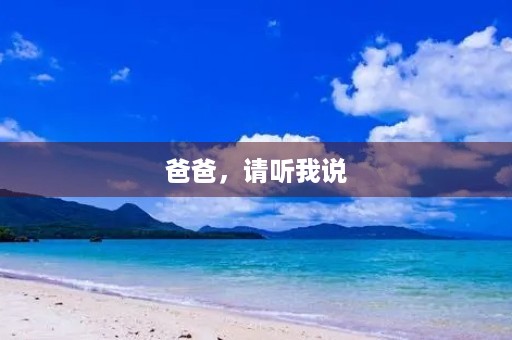 爸爸,请听我说 爸爸,请听我说