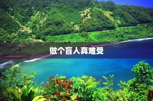 做个盲人真难受 做个盲人真难受