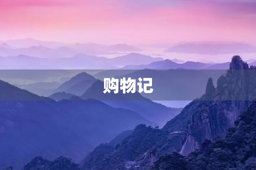 购物记 购物记