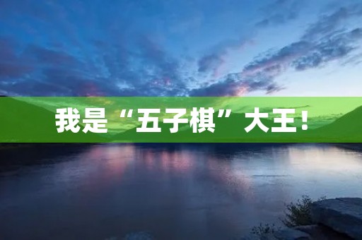 我是“五子棋”大王! 我是“五子棋”大王!