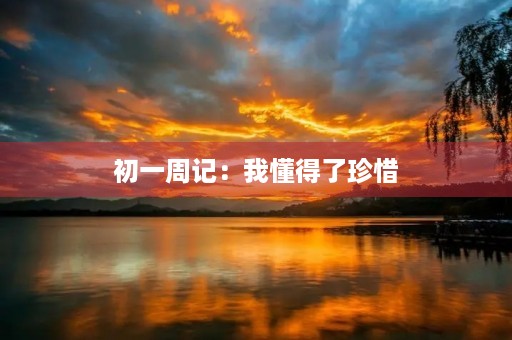 初一周记:我懂得了珍惜 初一周记:我懂得了珍惜