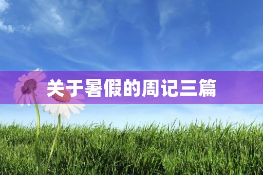 关于暑假的周记三篇 关于暑假的周记三篇