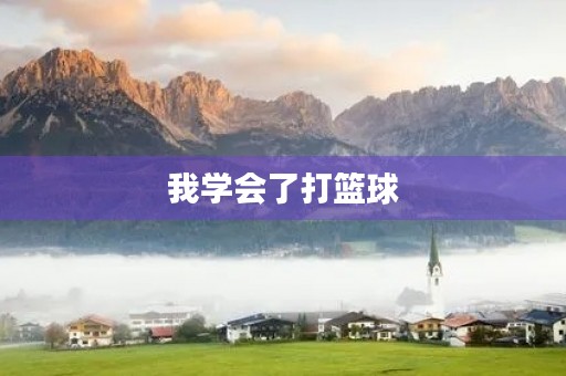 我学会了打篮球 我学会了打篮球