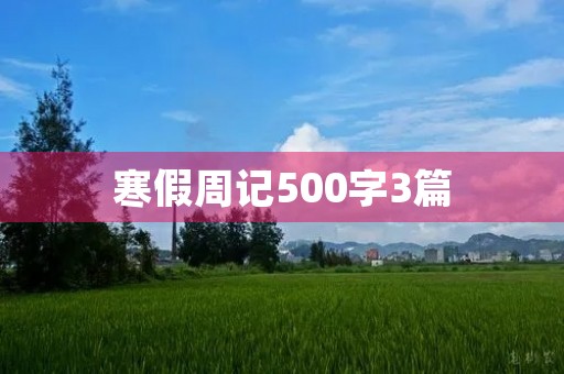 寒假周记500字3篇