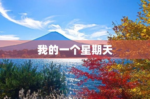 我的一个星期天 我的一个星期天
