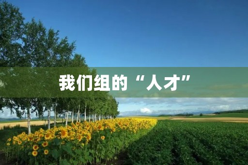 我们组的“人才” 我们组的“人才”