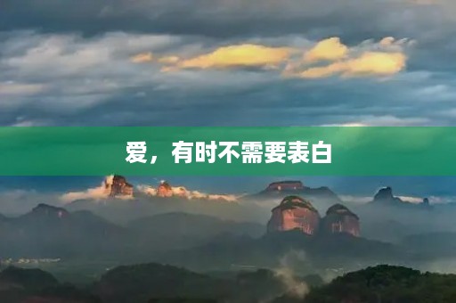 爱，有时不需要表白