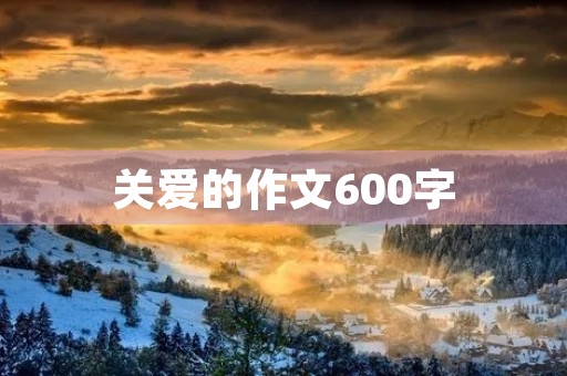 关爱的作文600字
