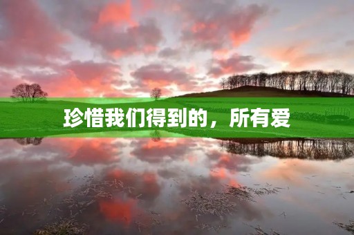 珍惜我们得到的,所有爱 珍惜我们得到的,所有爱