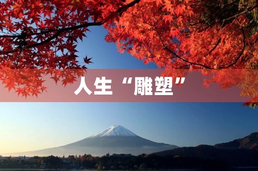人生“雕塑” 人生“雕塑”