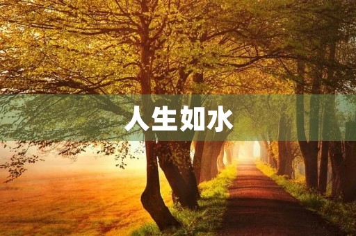 人生如水