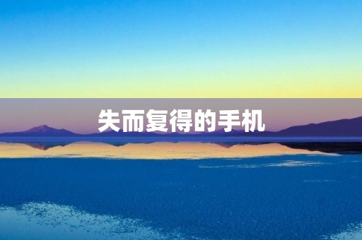 失而复得的手机
