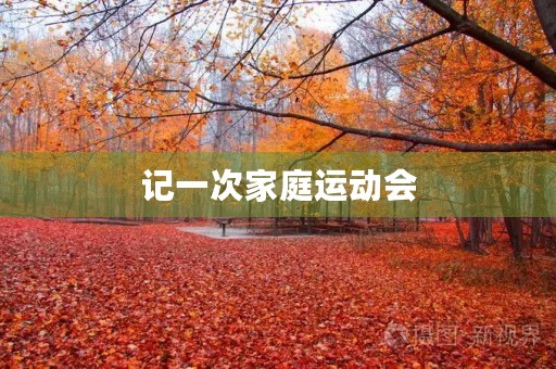 记一次家庭运动会