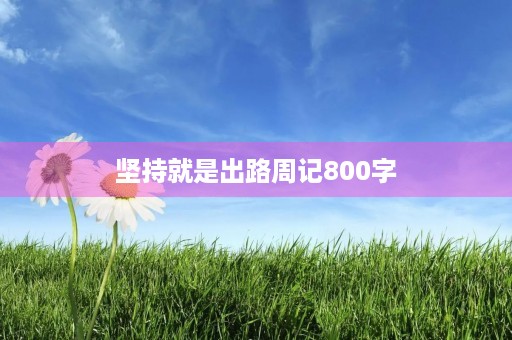 坚持就是出路周记800字 坚持就是出路周记800字