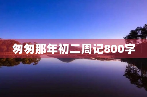 匆匆那年初二周记800字 匆匆那年初二周记800字