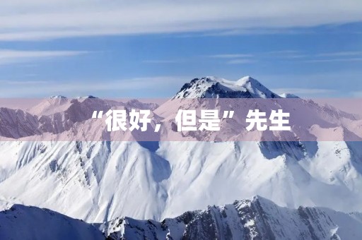 “很好,但是”先生 “很好,但是”先生