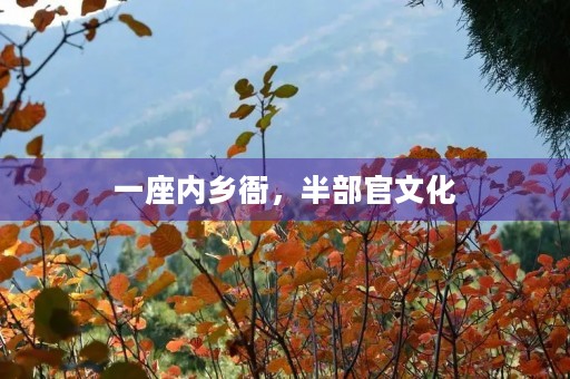 一座内乡衙,半部官文化 一座内乡衙,半部官文化