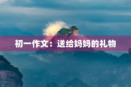 初一作文：送给妈妈的礼物