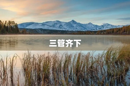 三管齐下