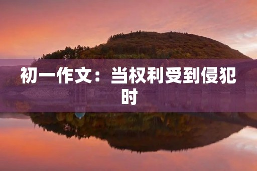 初一作文：当权利受到侵犯时