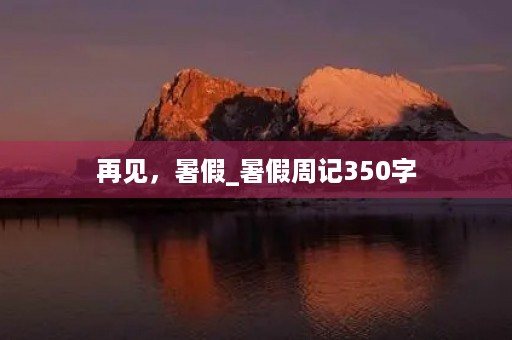 再见，暑假_暑假周记350字