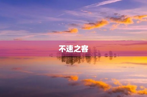 不速之客 不速之客