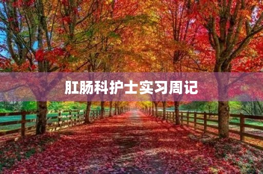 肛肠科护士实习周记 肛肠科护士实习周记
