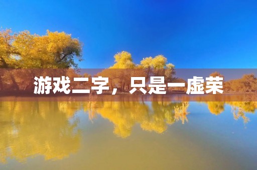 游戏二字,只是一虚荣 游戏二字,只是一虚荣
