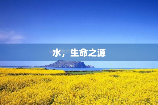 水，生命之源