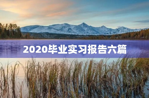 2020毕业实习报告六篇 2020毕业实习报告六篇