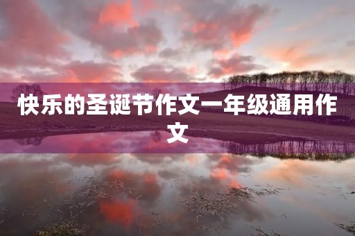 快乐的圣诞节作文一年级通用作文 快乐的圣诞节作文一年级通用作文