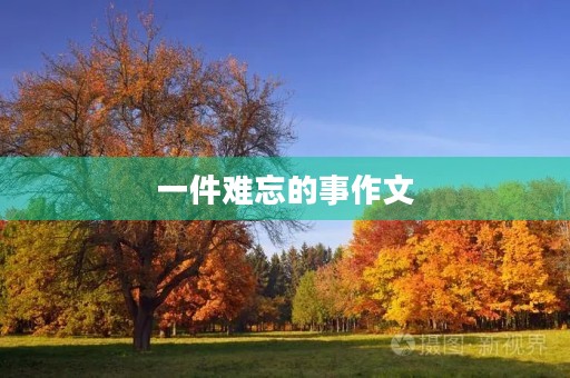 一件难忘的事作文 一件难忘的事作文