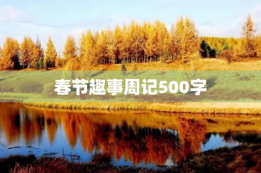 春节趣事周记500字 春节趣事周记500字