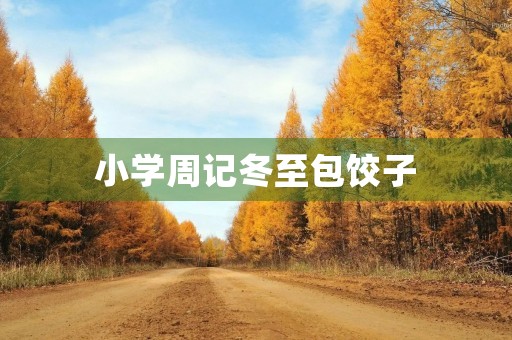 小学周记冬至包饺子