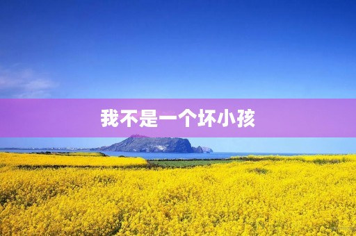 我不是一个坏小孩