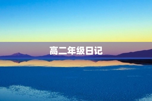 高二年级日记 高二年级日记