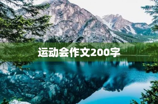 运动会作文200字